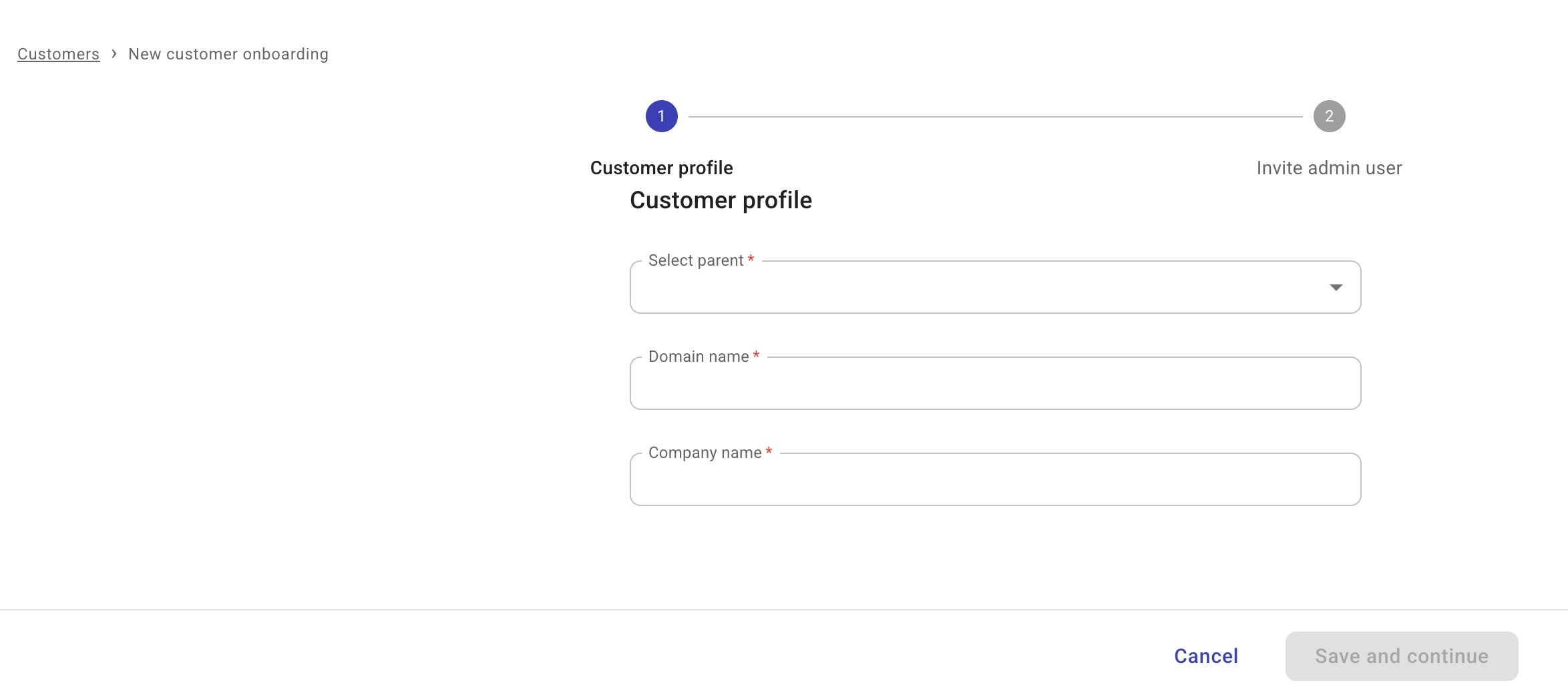Customer profile