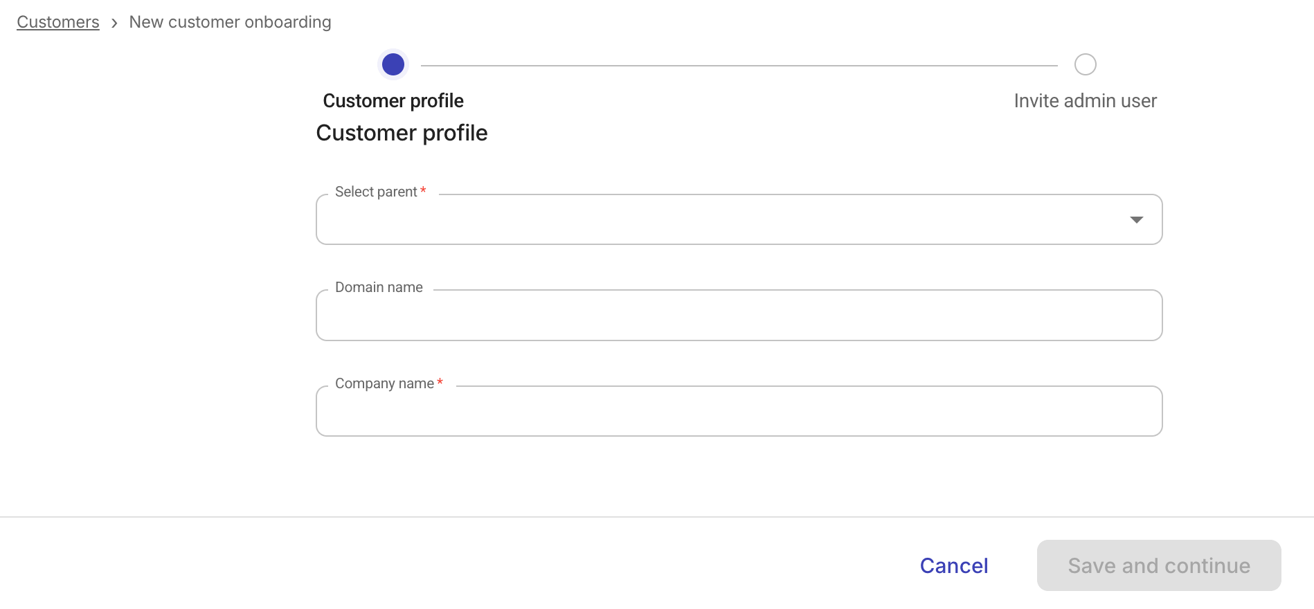 Customer profile