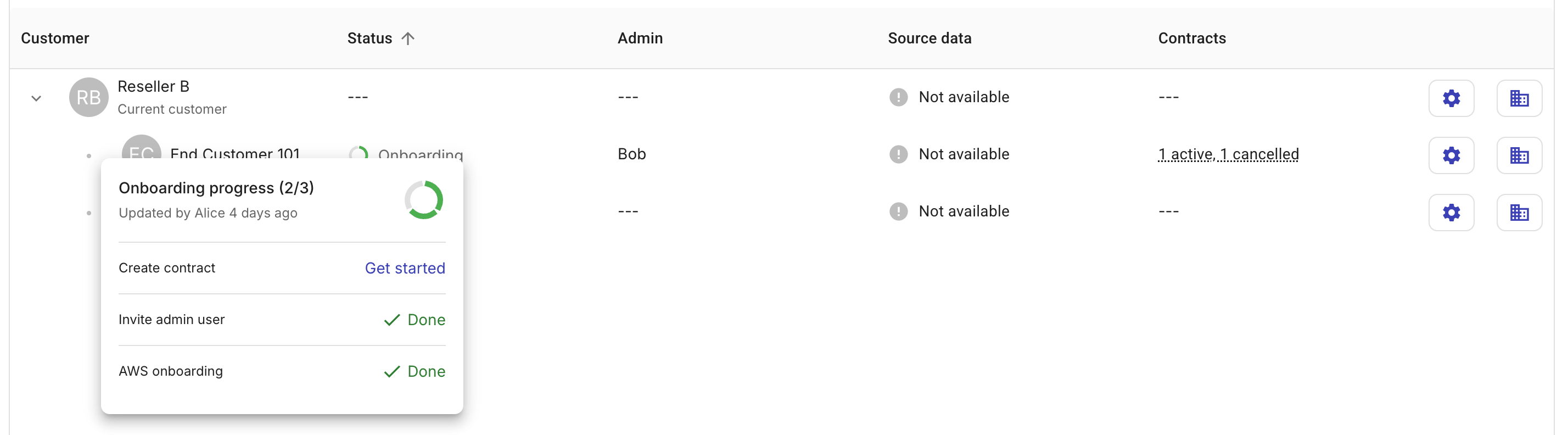 Onboarding progress bar