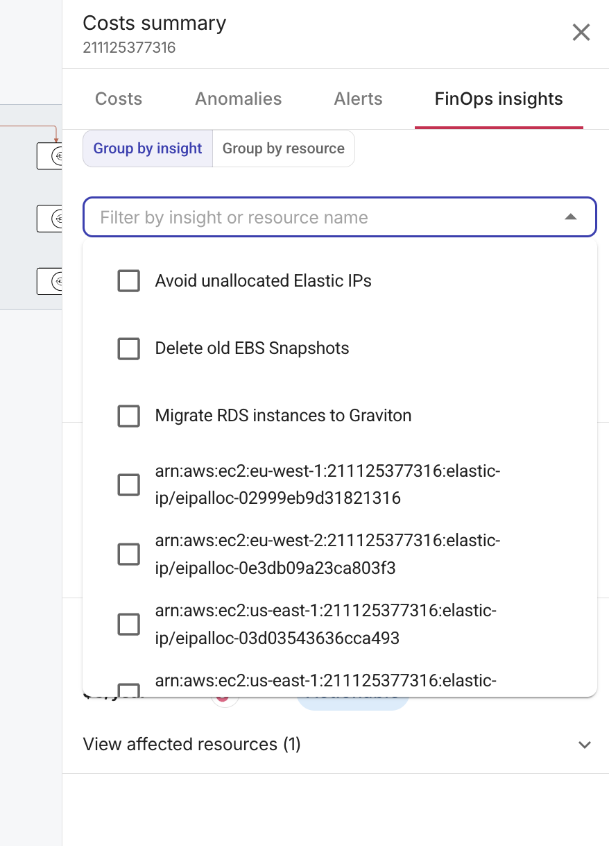 Filter insights