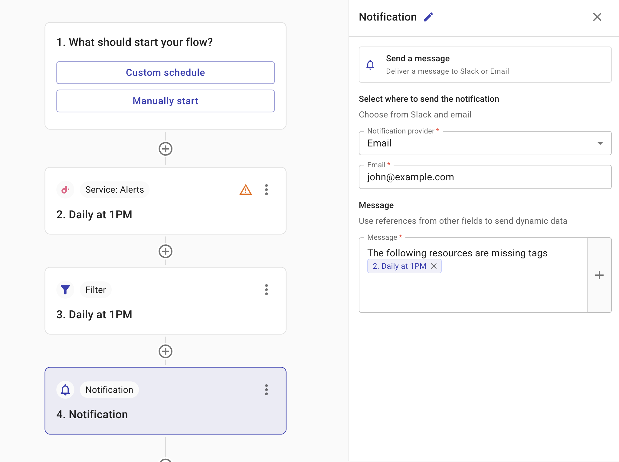 Notification configuration