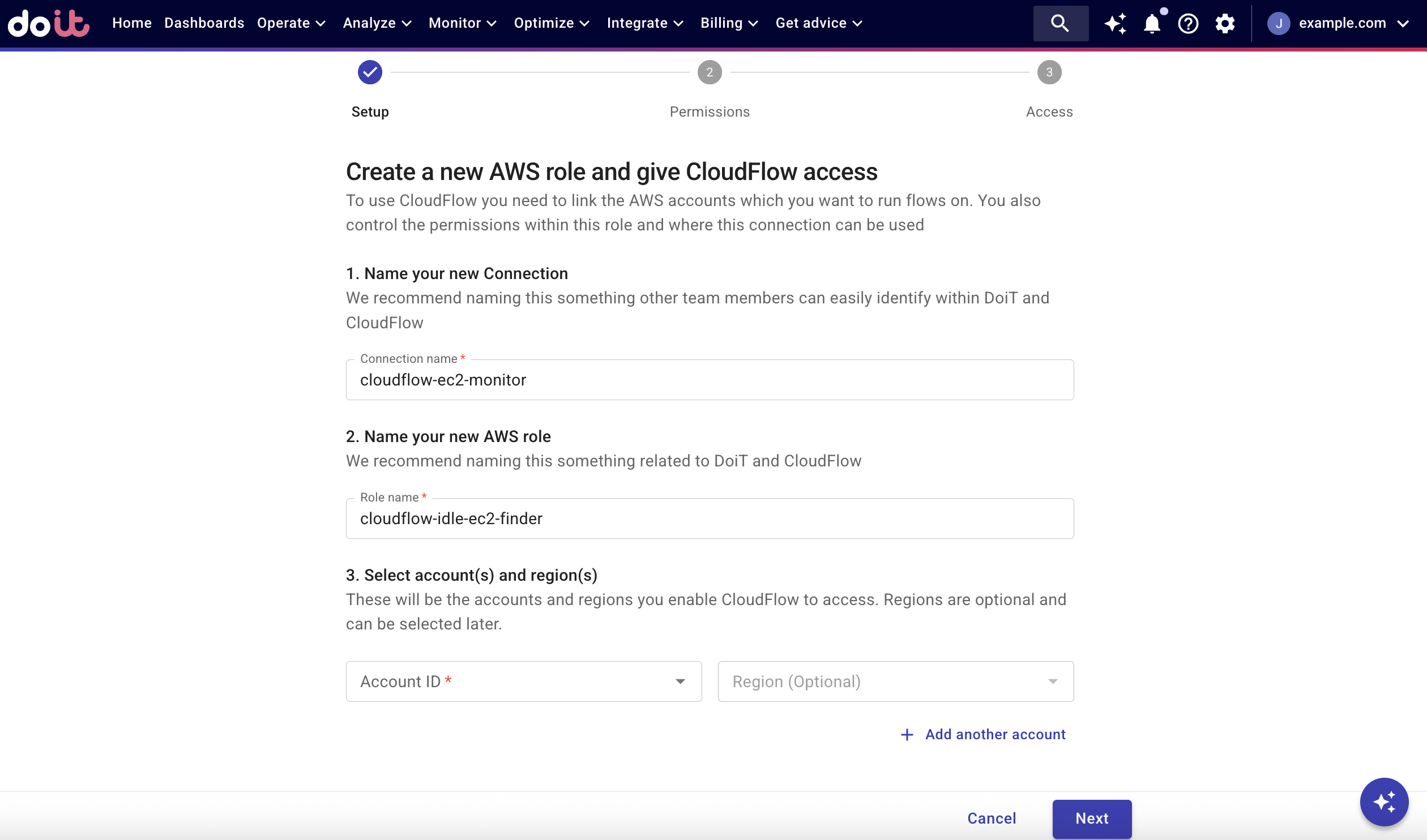 AWS setup config
