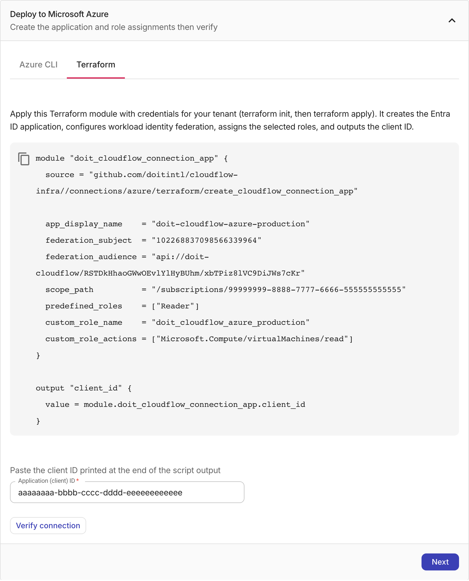 Deploy with Terraform