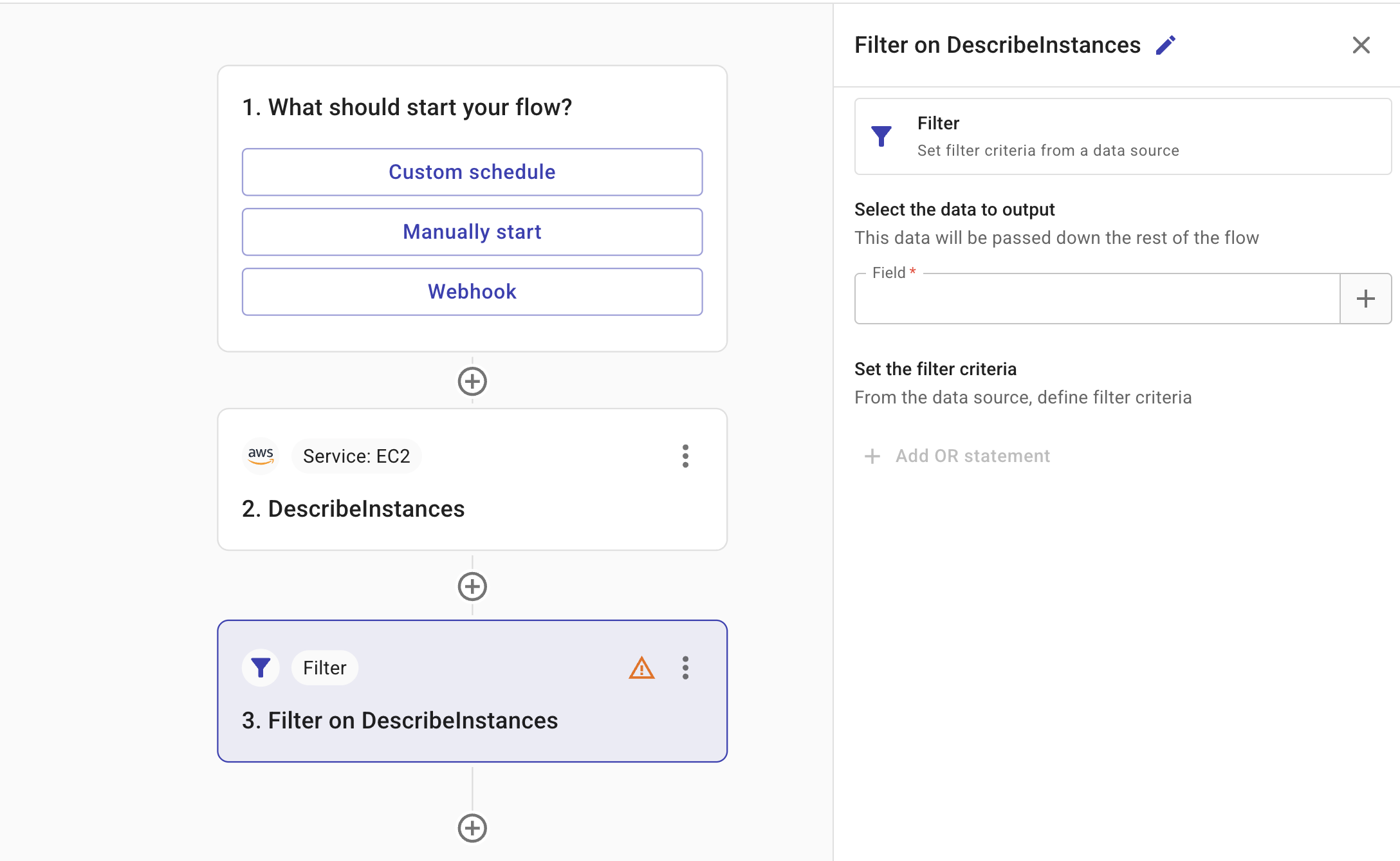 Filter configuration