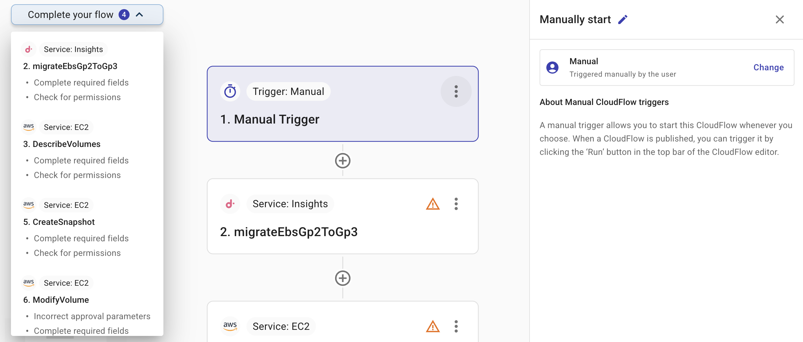 Manual trigger