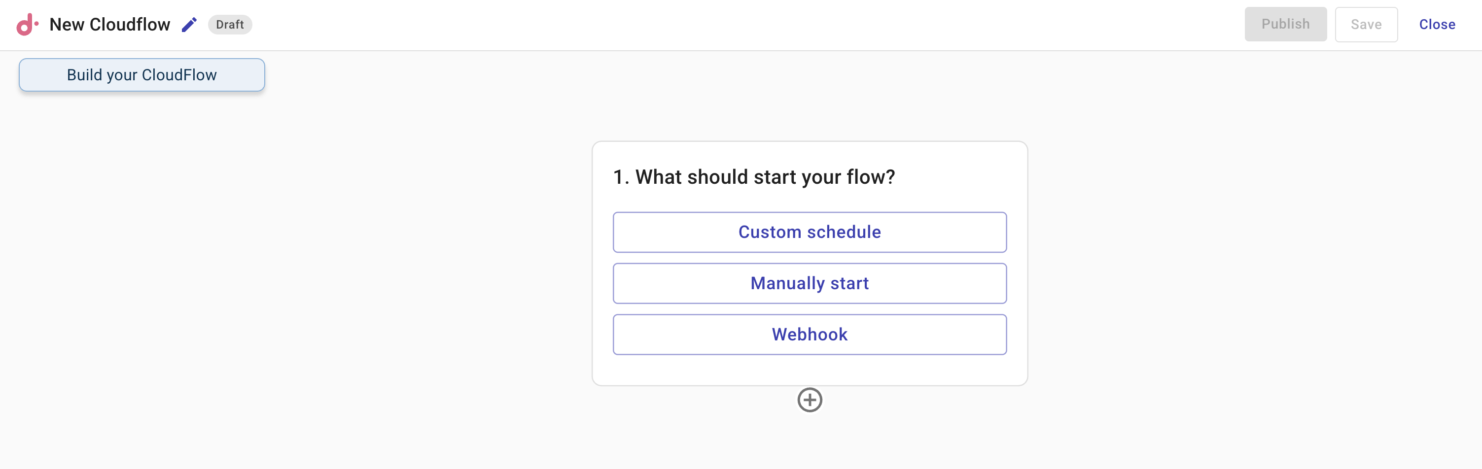 What should start your flow