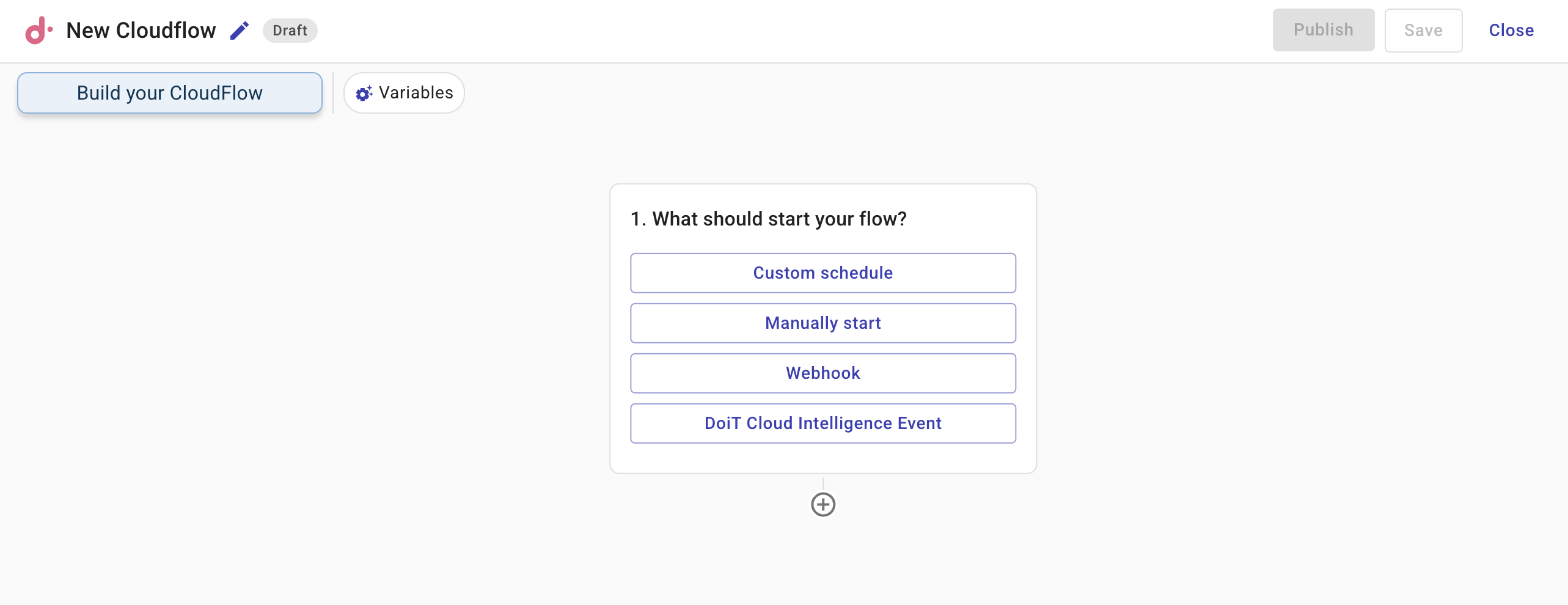What should start your flow