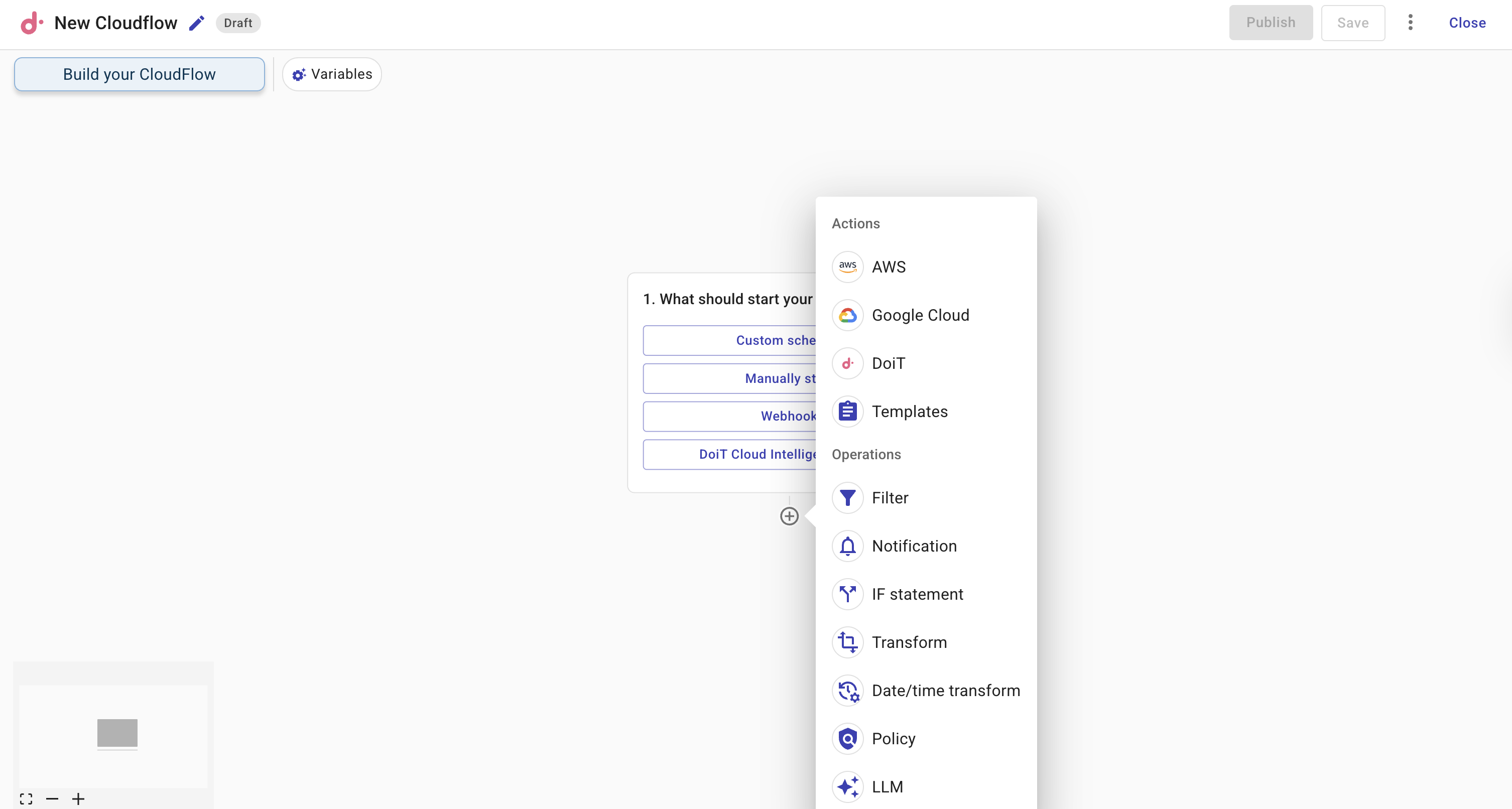 What should start your flow