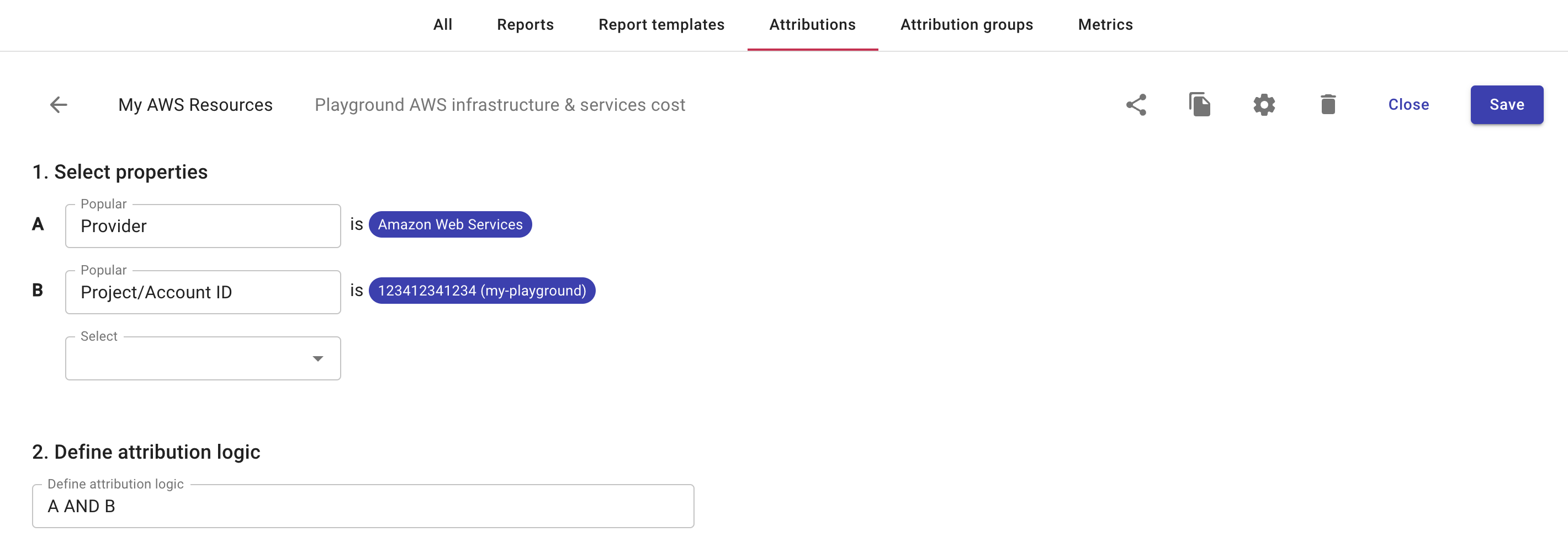 Attribution preview.