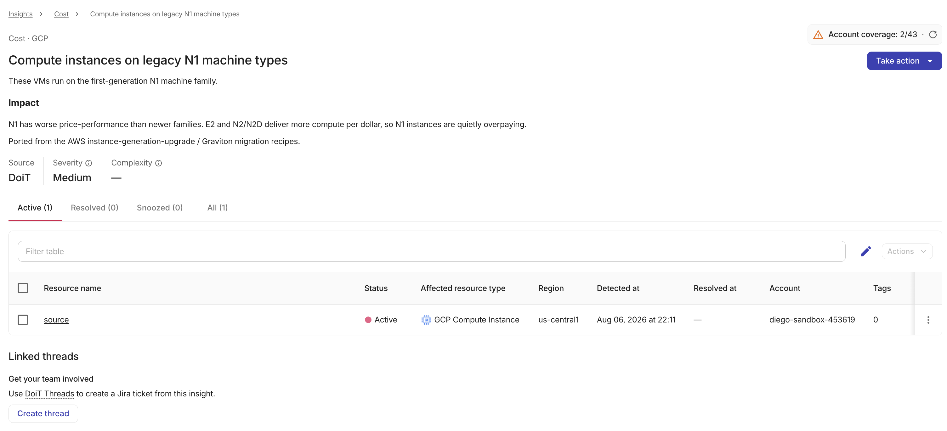 Composer Insight details page.