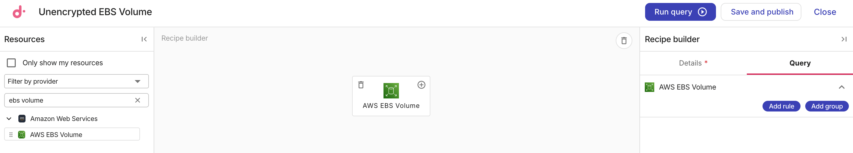 Composer - recipe builder: Query.