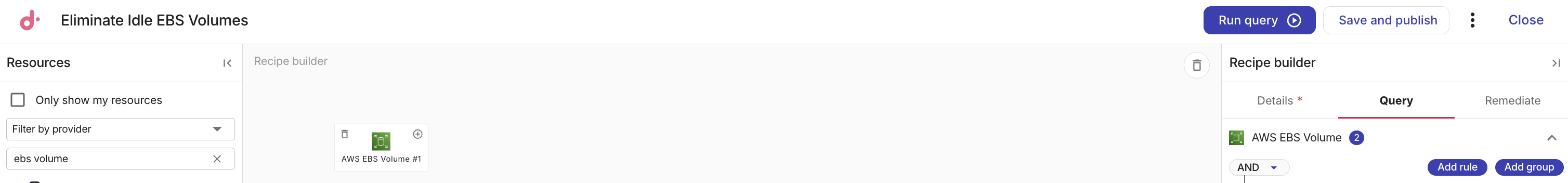 Composer - recipe builder: Query.