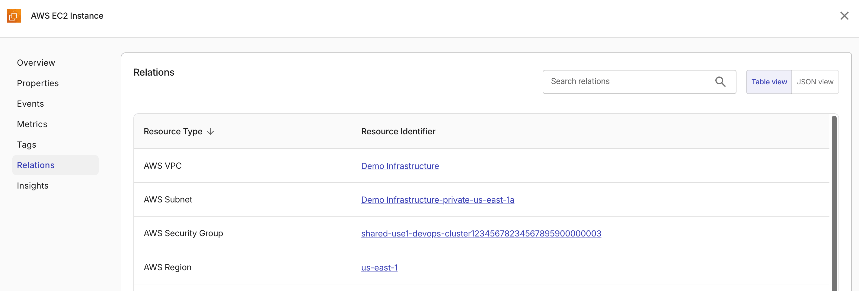 Composer - recipe builder: resource relations.