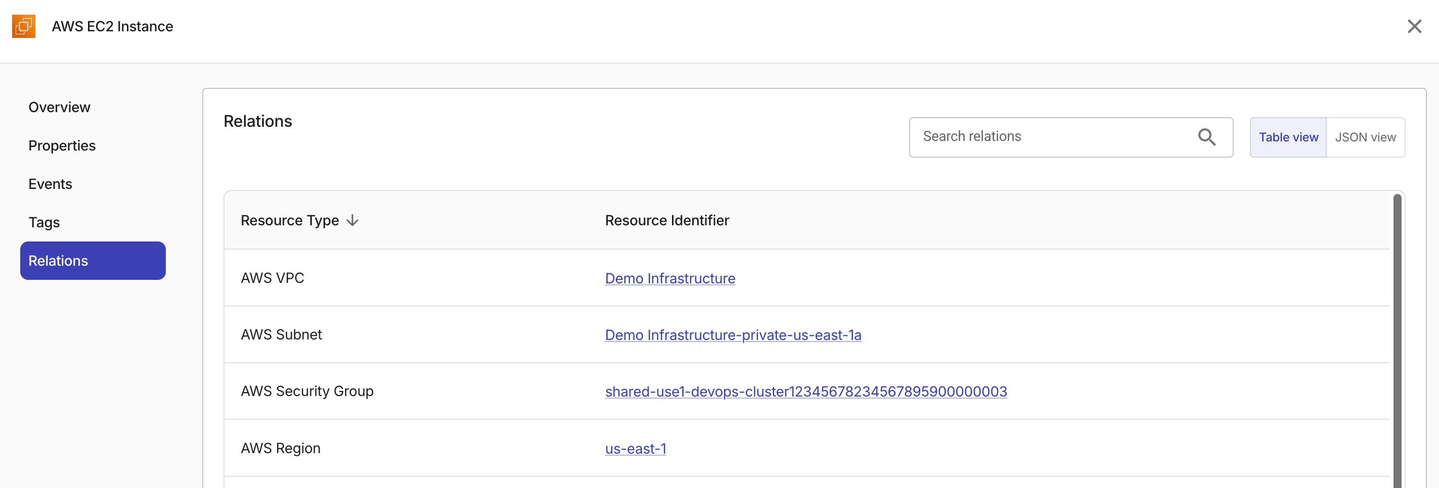 Composer - recipe builder: resource relations.