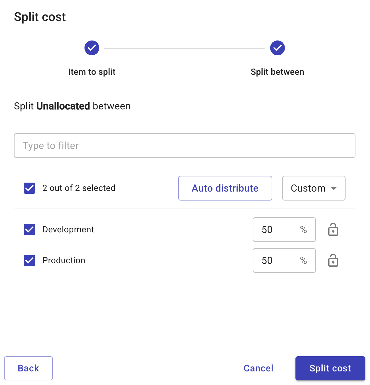 Split cost
