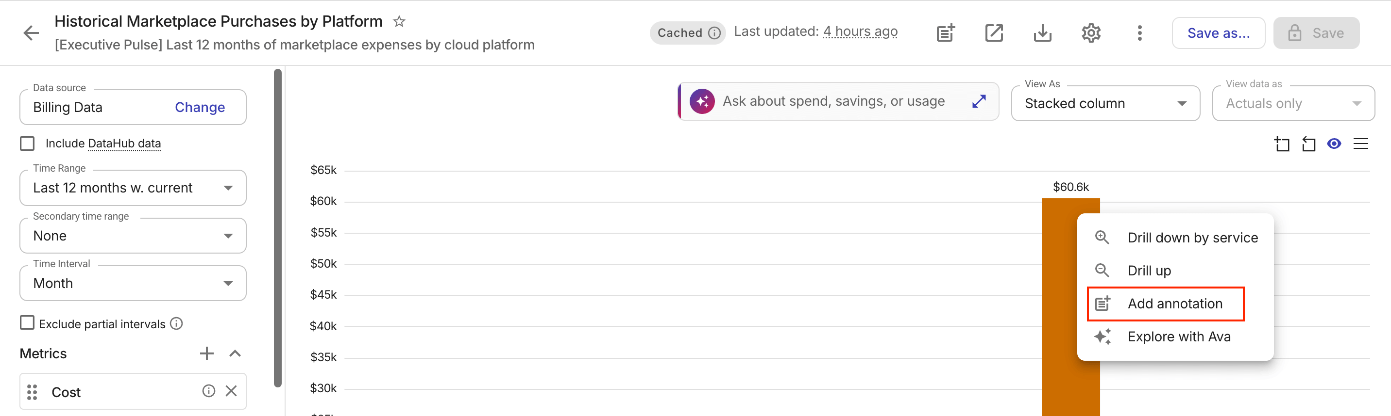 Add annotation context menu
