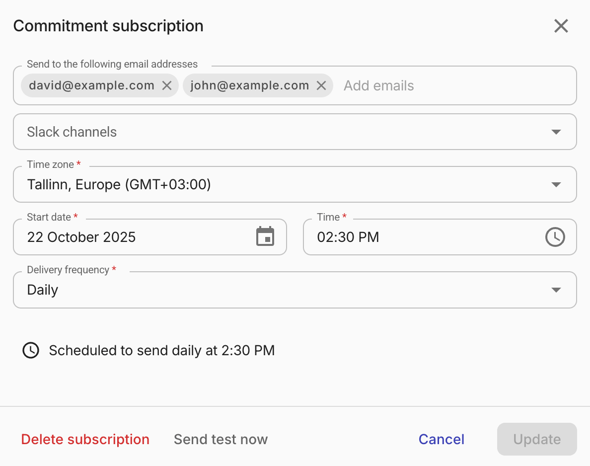 Delete subscription