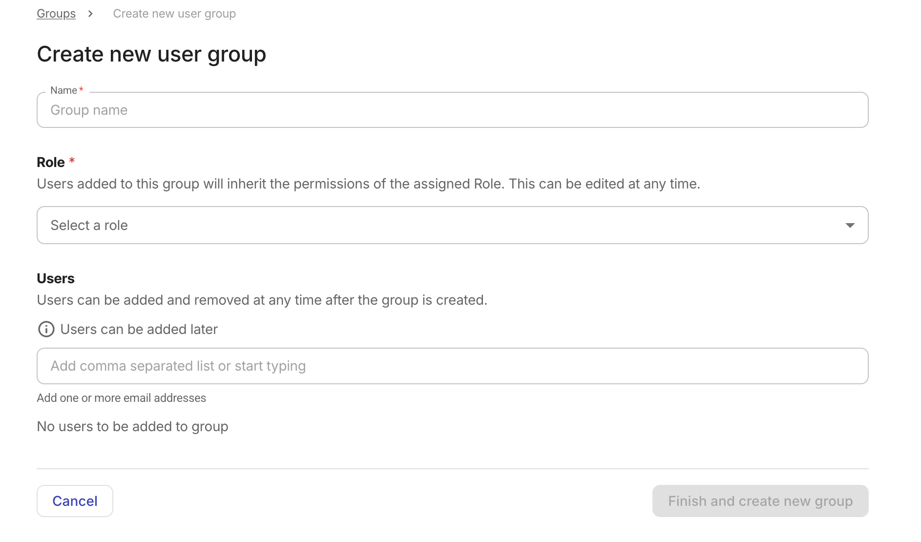Create a user group