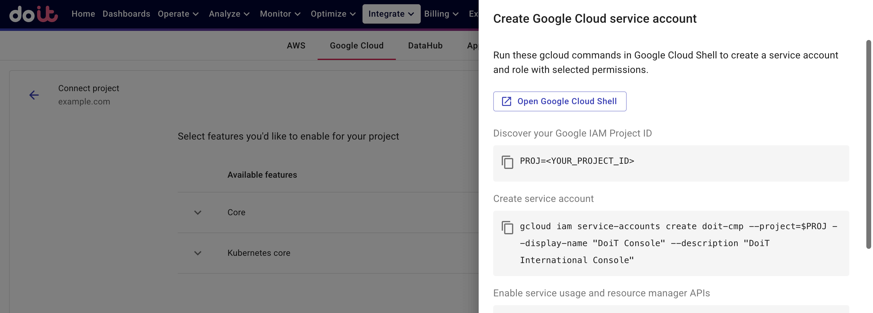 gcloud commands for projects