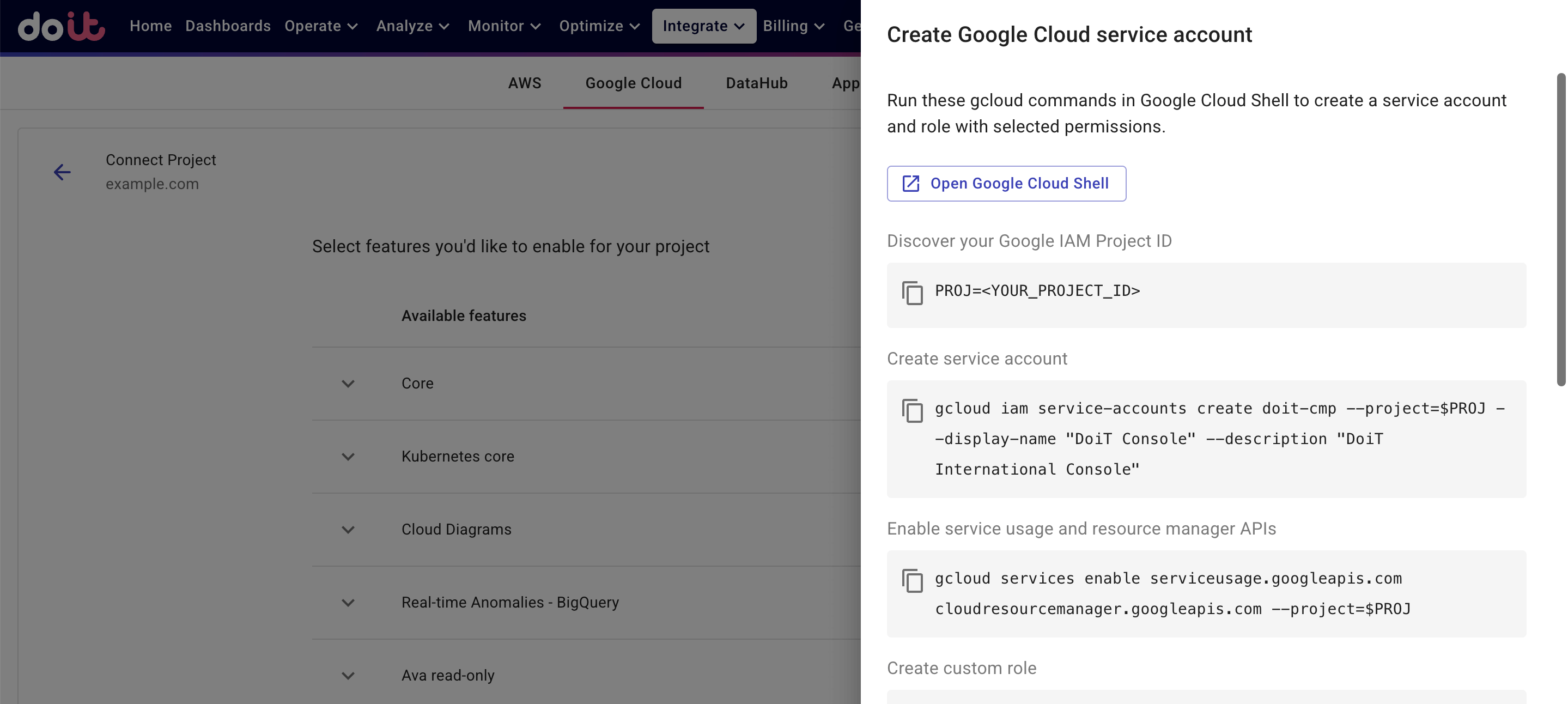 gcloud commands for projects