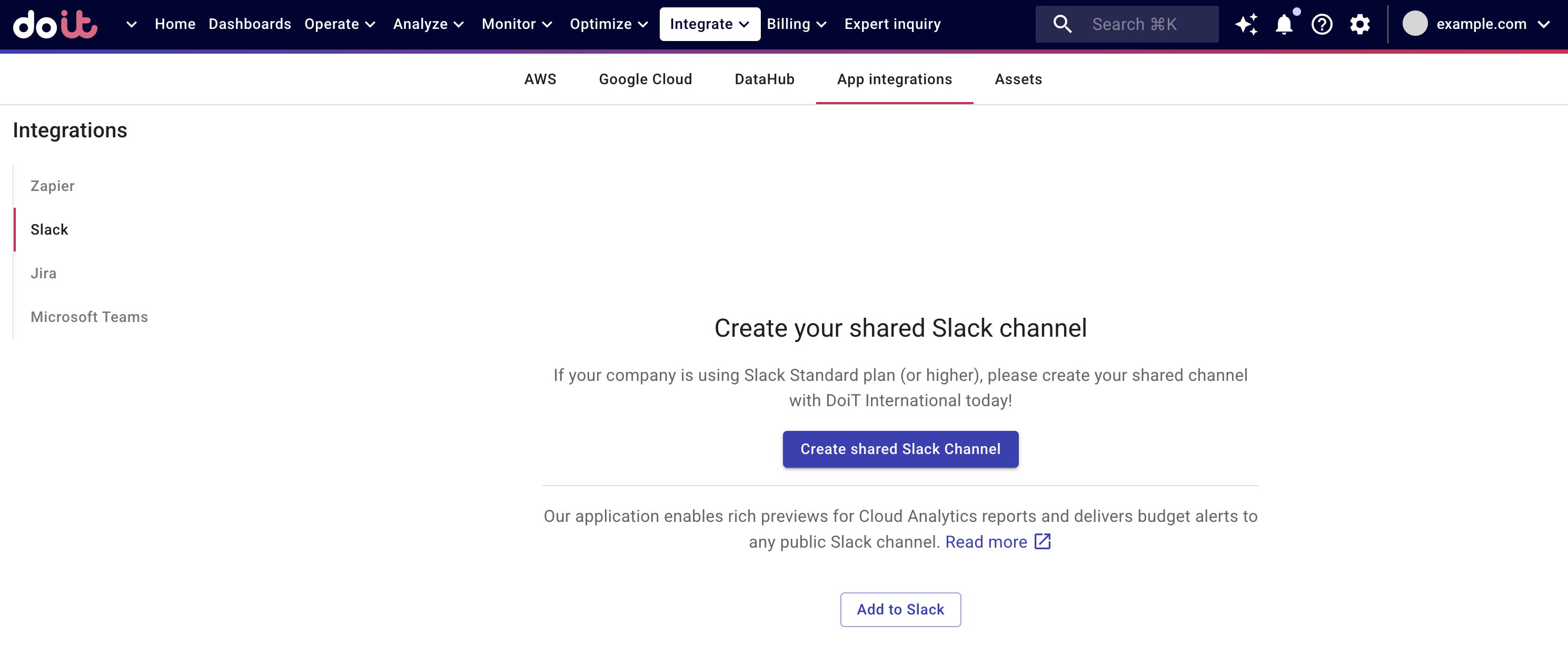 Slack option