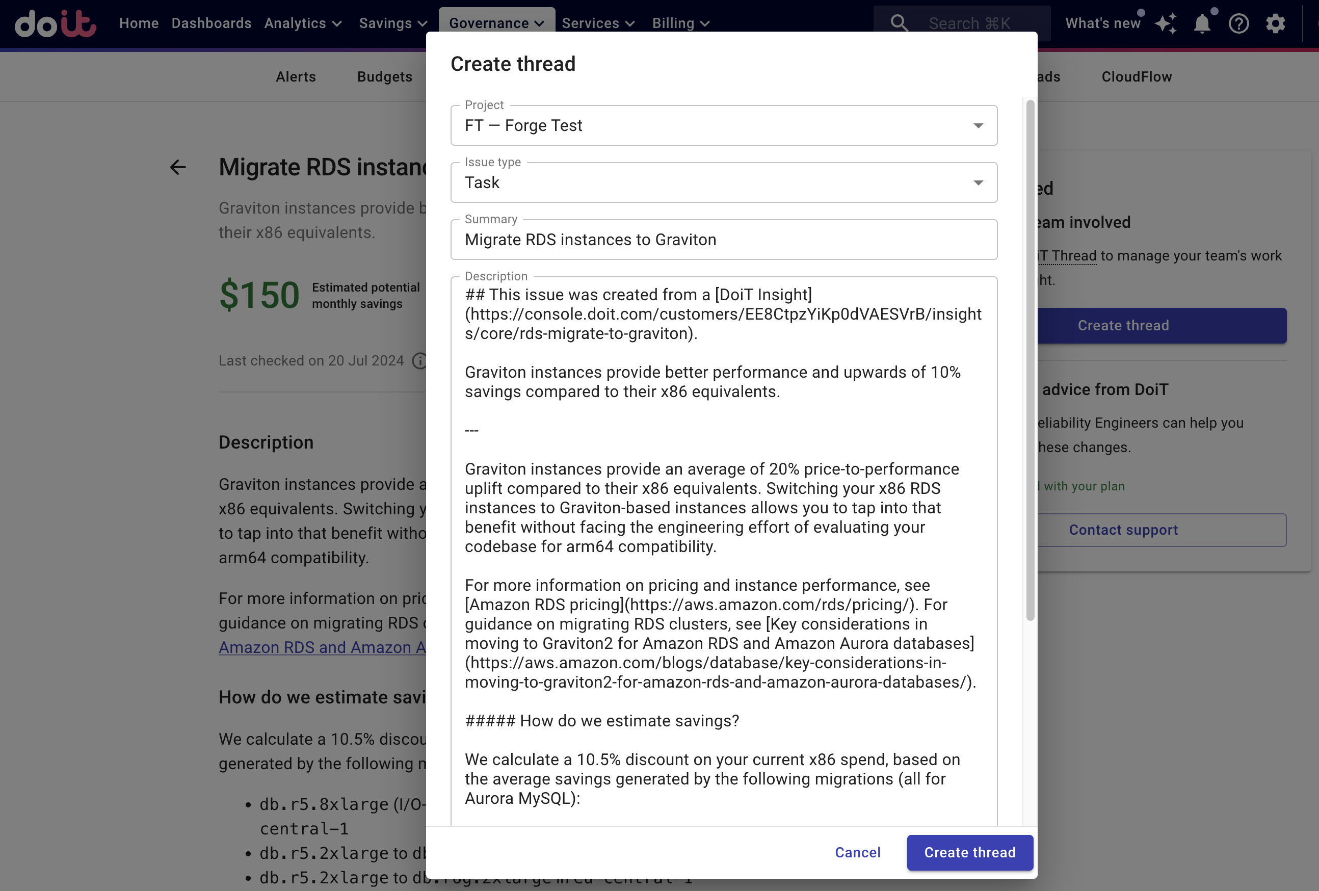 Create a Jira issue