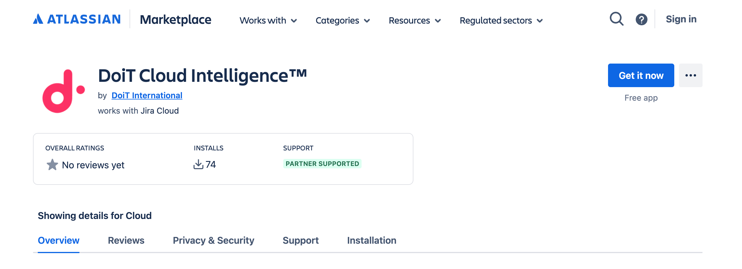 DoiT Jira app in the marketplace