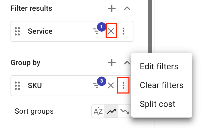 Clear filters