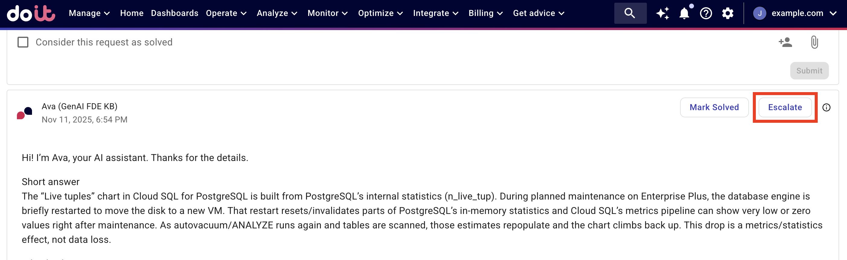 Speak to a human expert