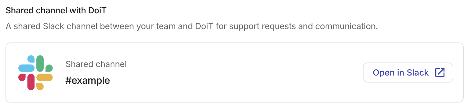 The Slack settings page