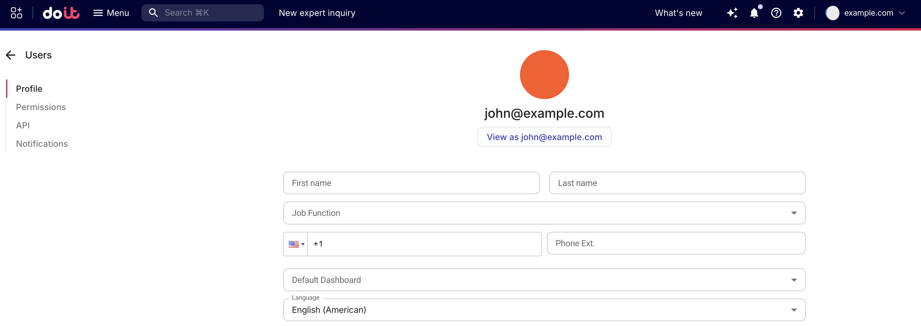 View as button on non-admin user profile page