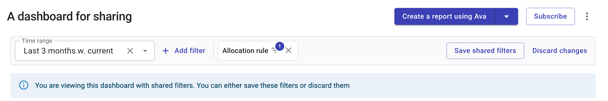 Shared filters