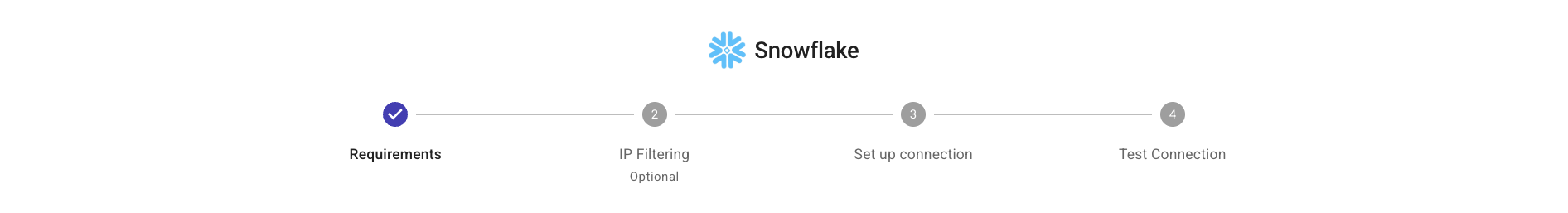 Snowflake connection setup wizard