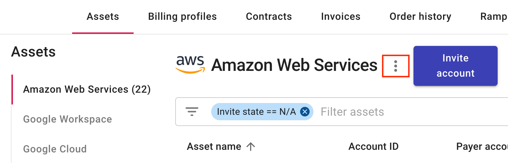 Export AWS Assets