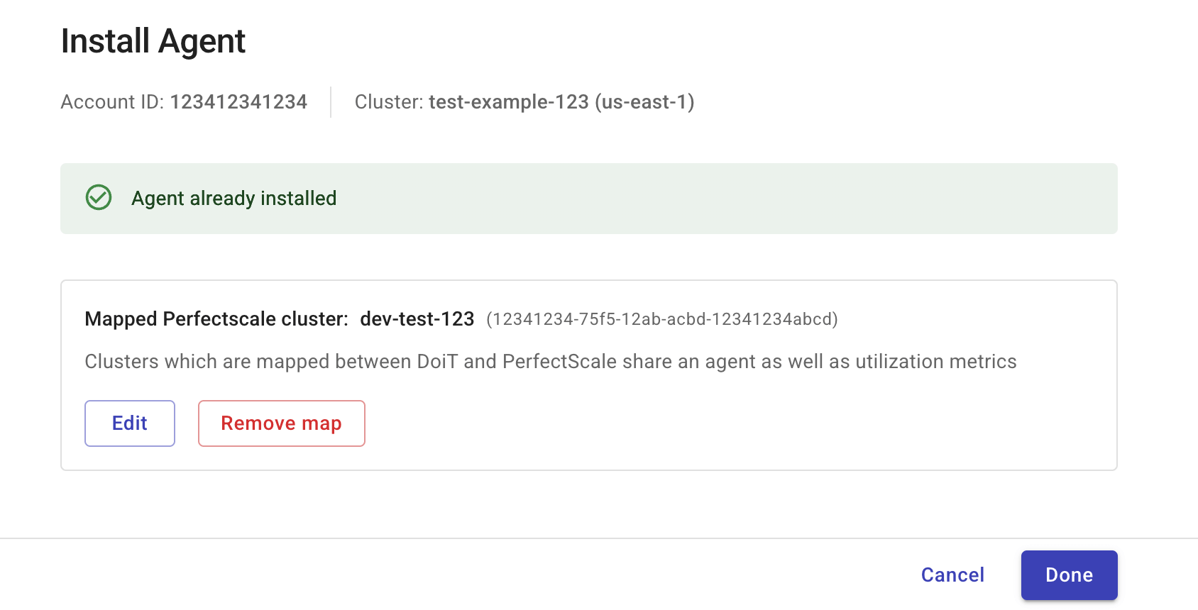 Kubernetes onboard - install agent