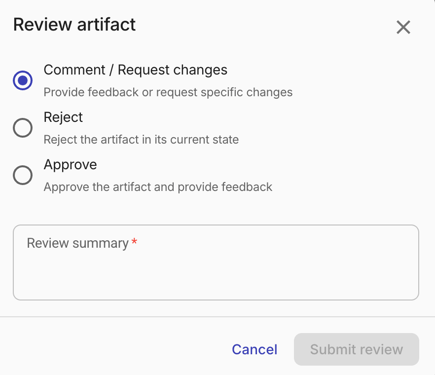 MSP - Review artifact