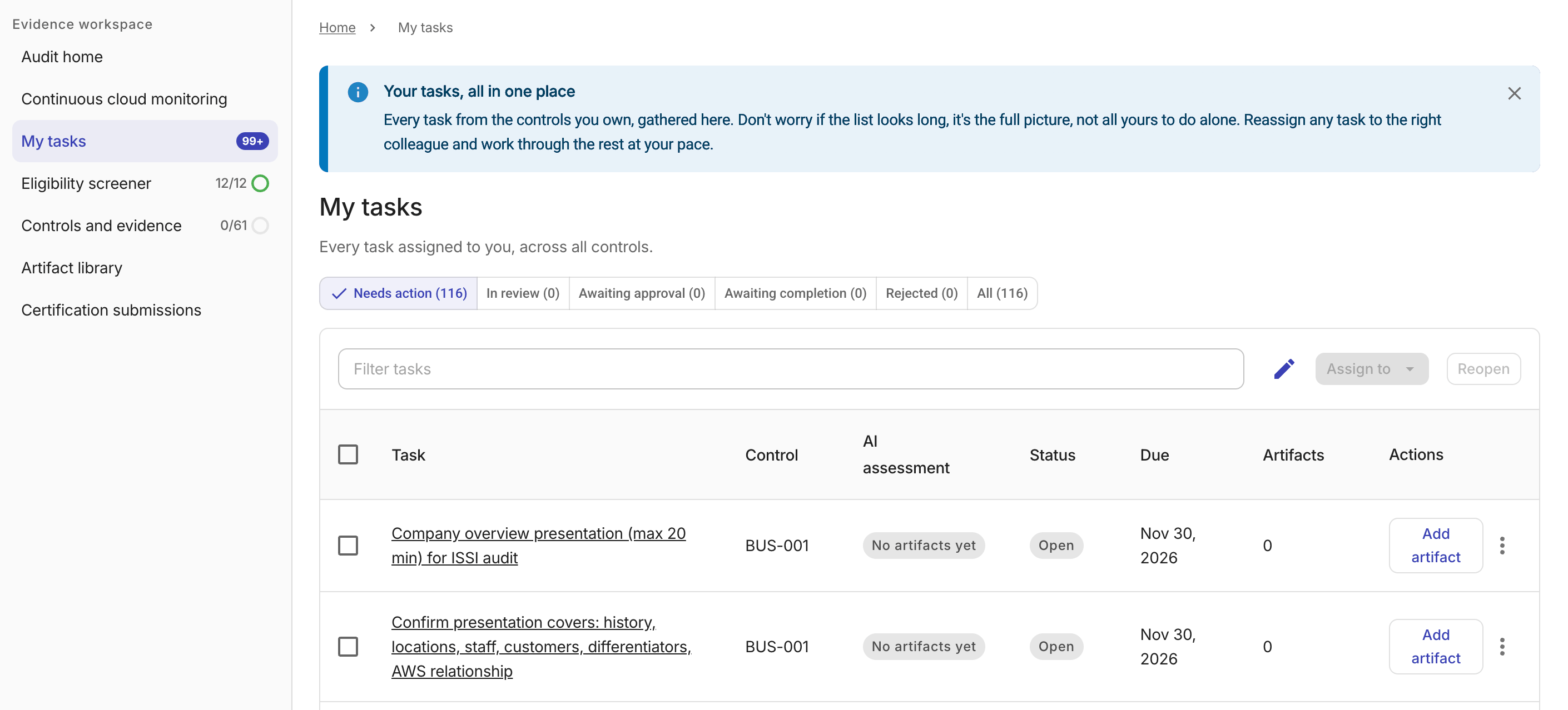 MSP - My tasks