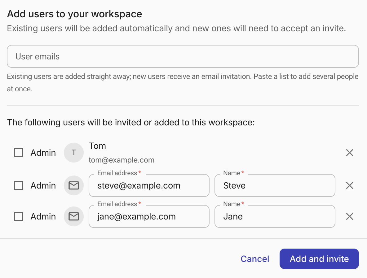 MSP Team - Invite users.