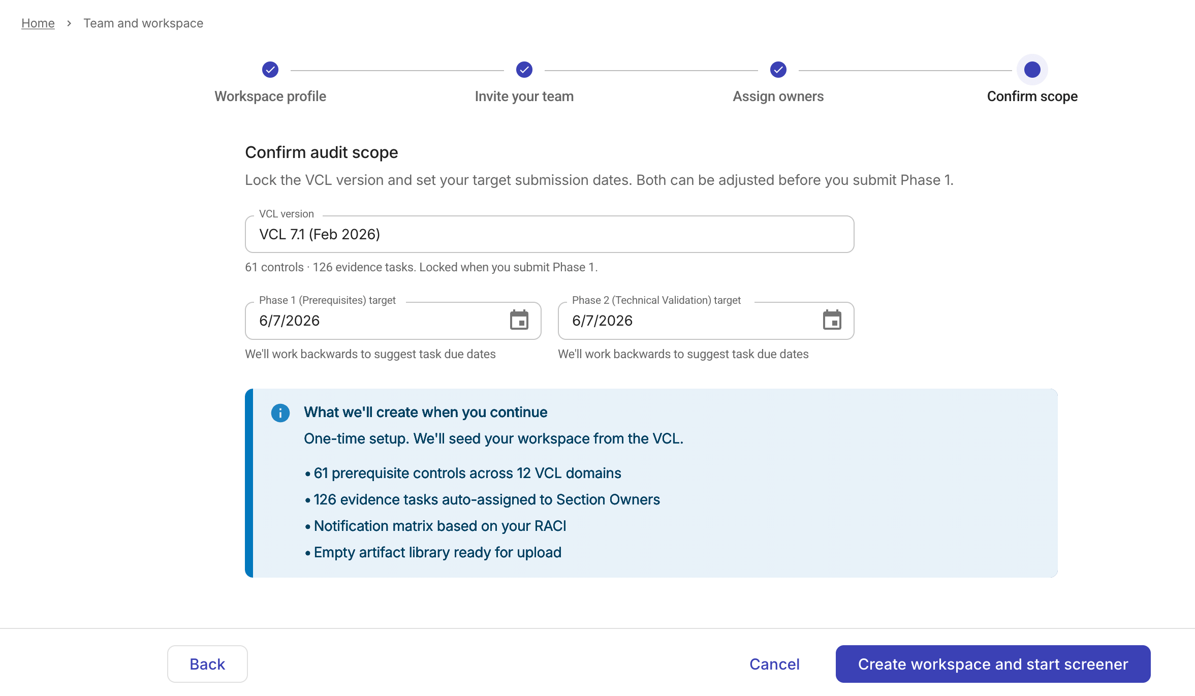 MSP Workspace team setup - Confirm scope