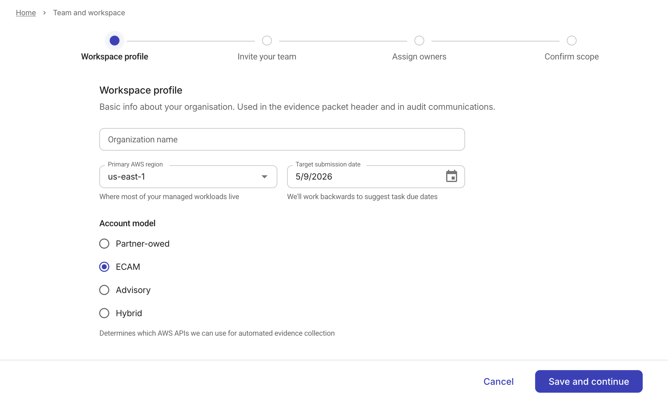 MSP Workspace team setup - ws profile