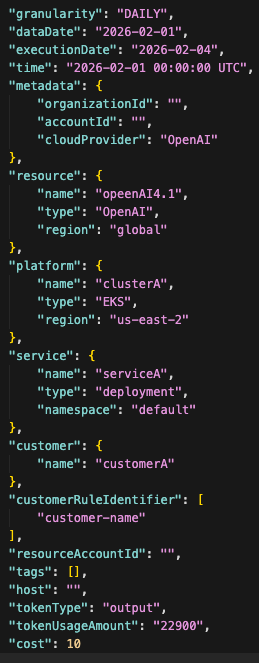Example OpenAI result object