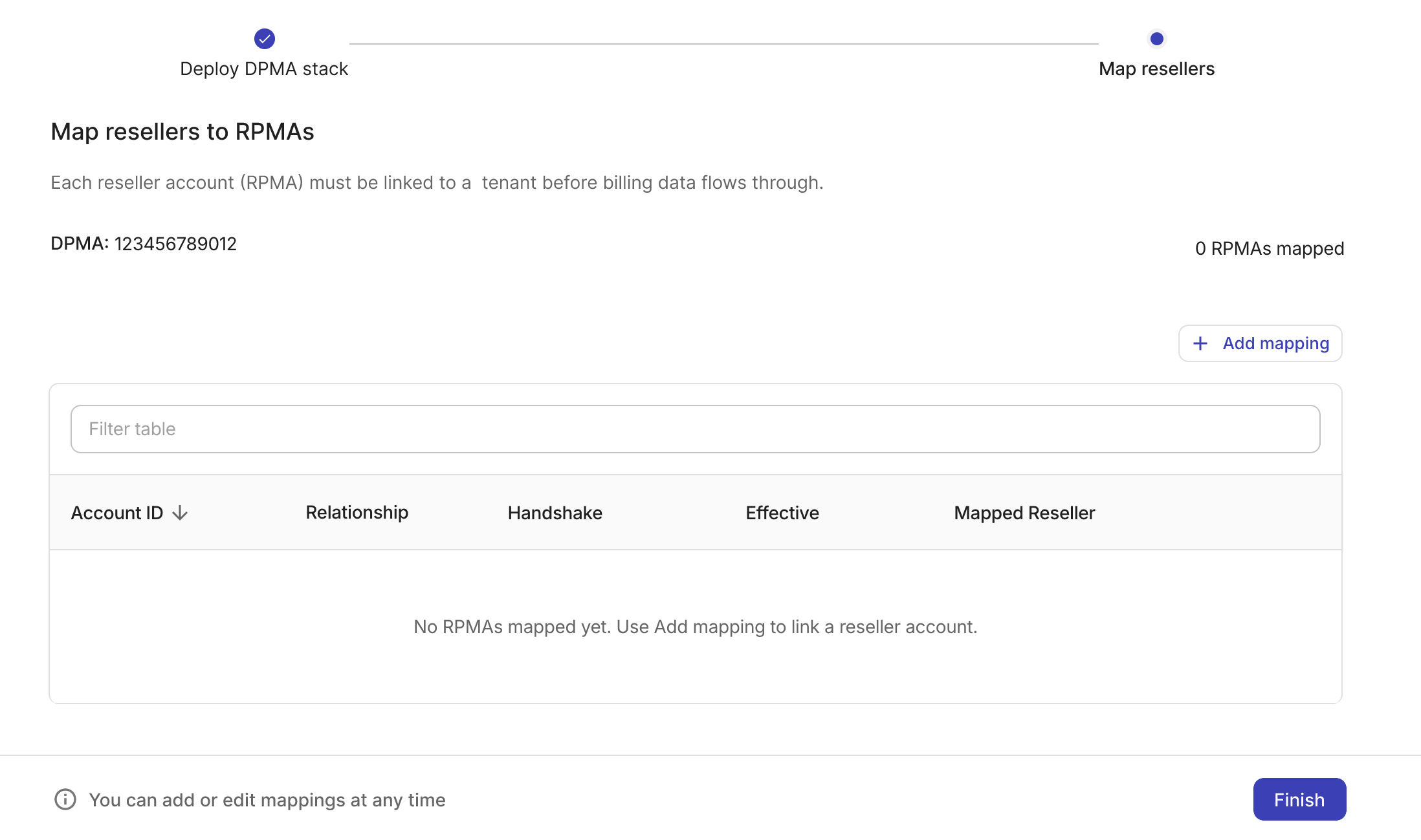 AWS Transfer Billing: Map resellers