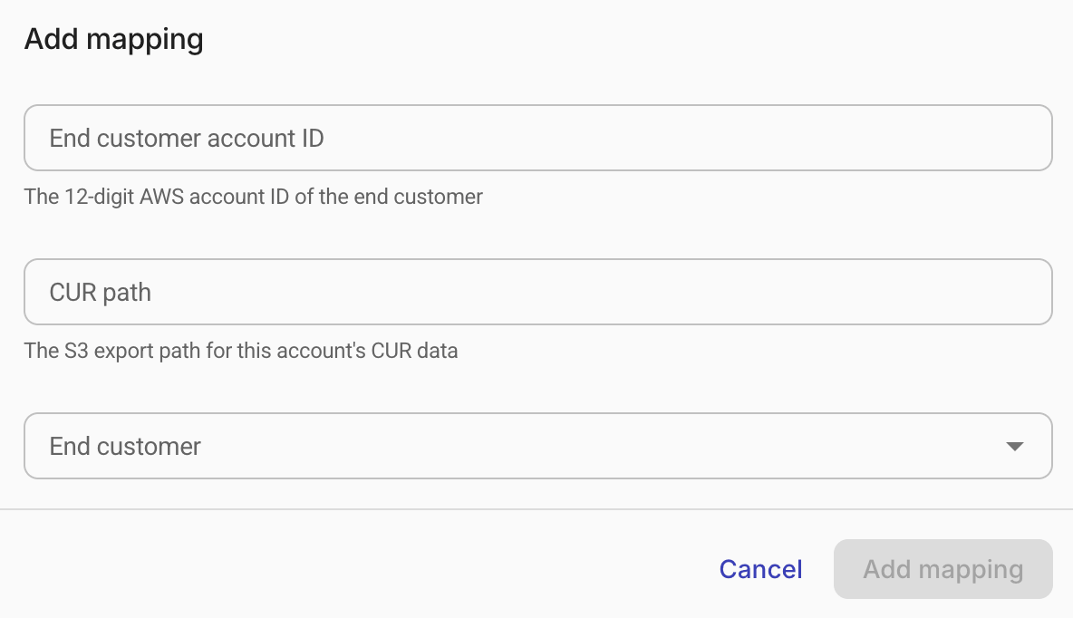 AWS Transfer Billing: Reseller - Add EC mapping