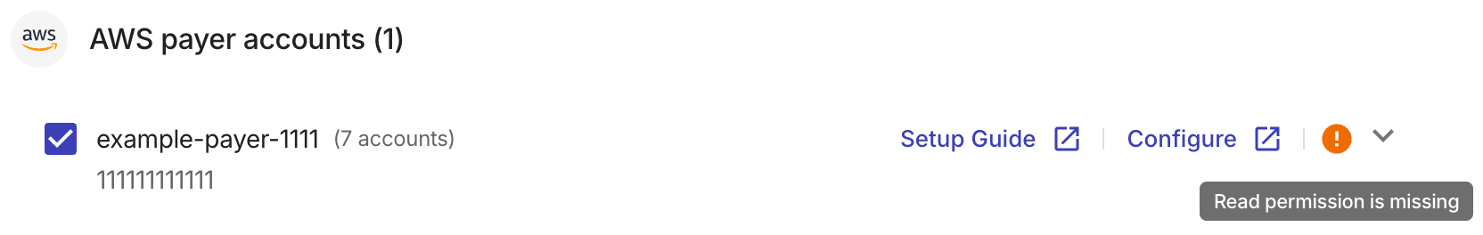 AWS missing read permission