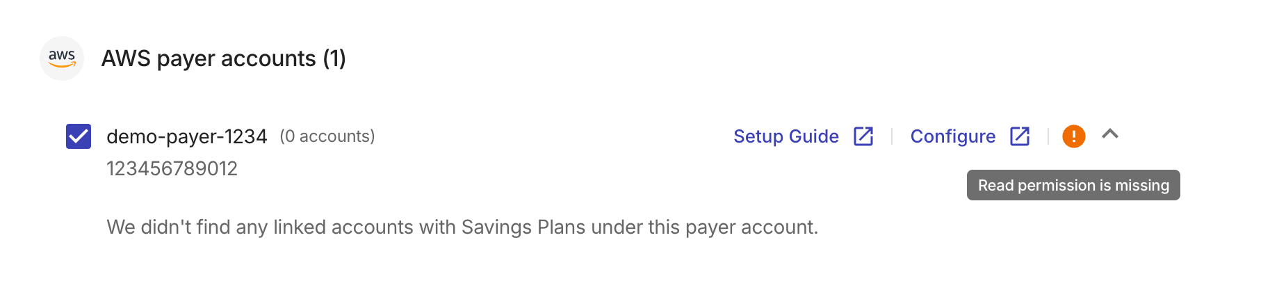 AWS missing read permission