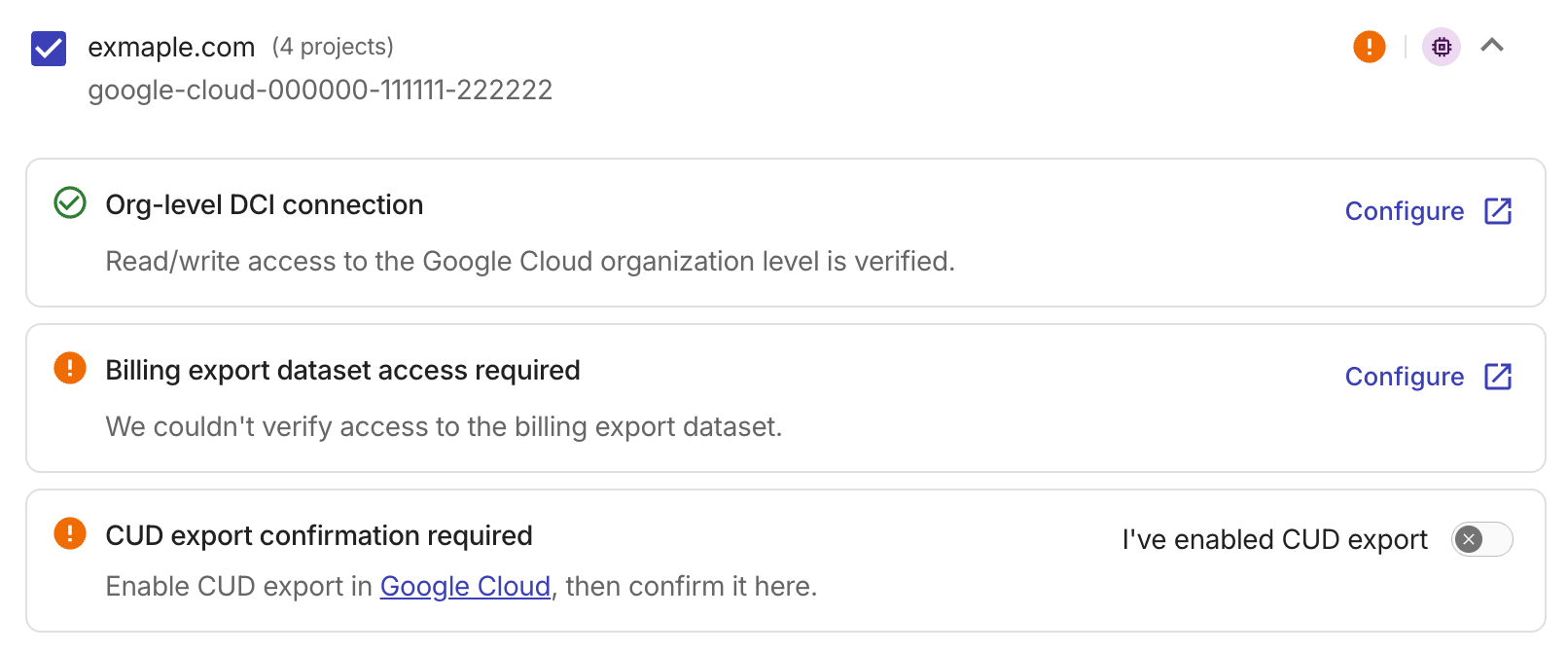 Google Cloud billing account health checks