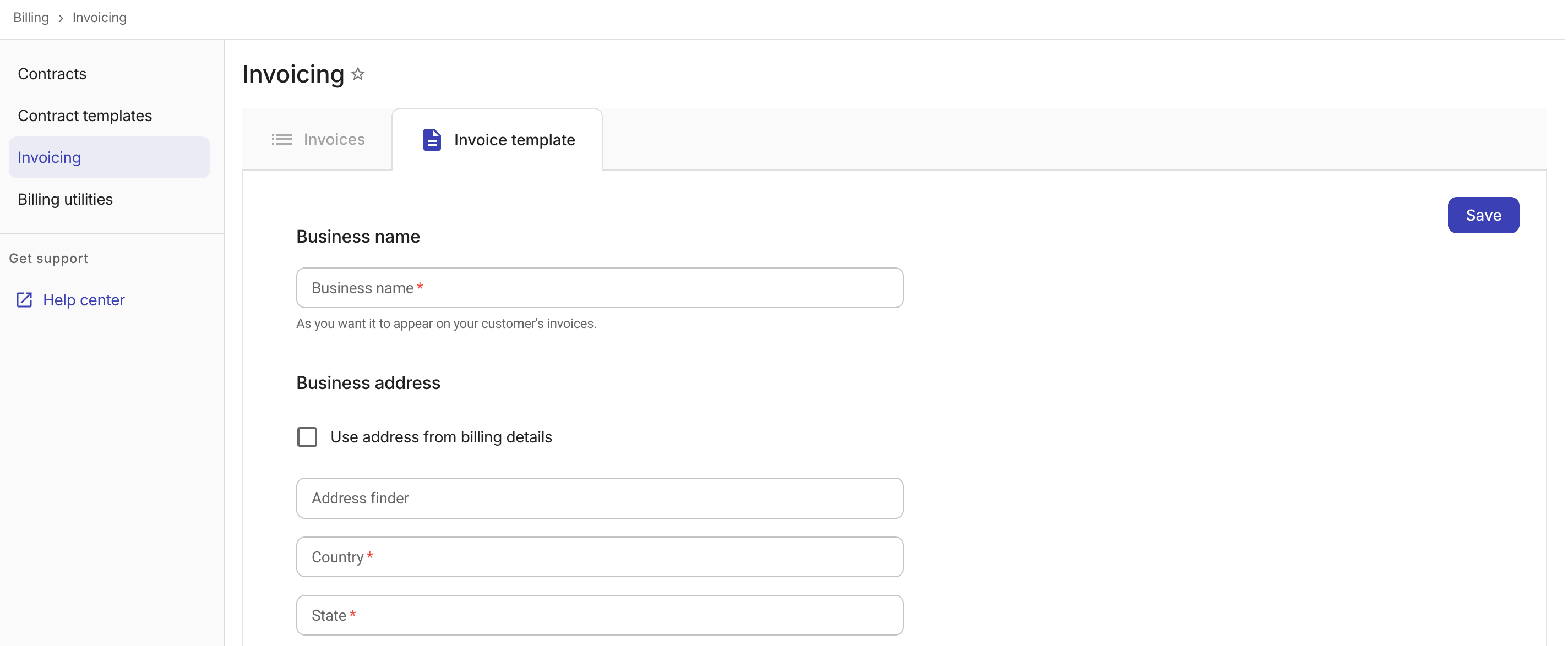 Invoice template