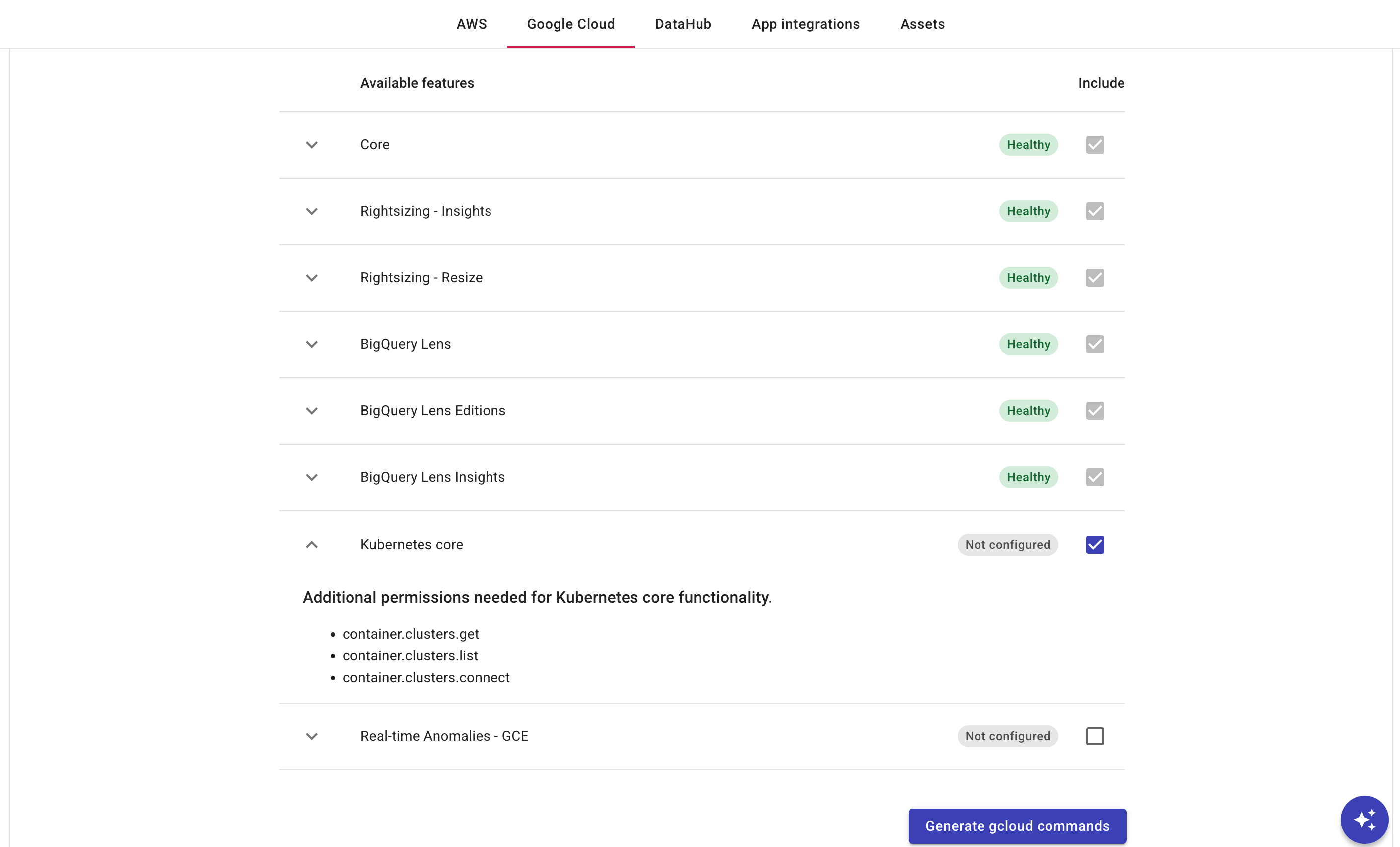 Kubernetes core を有効化