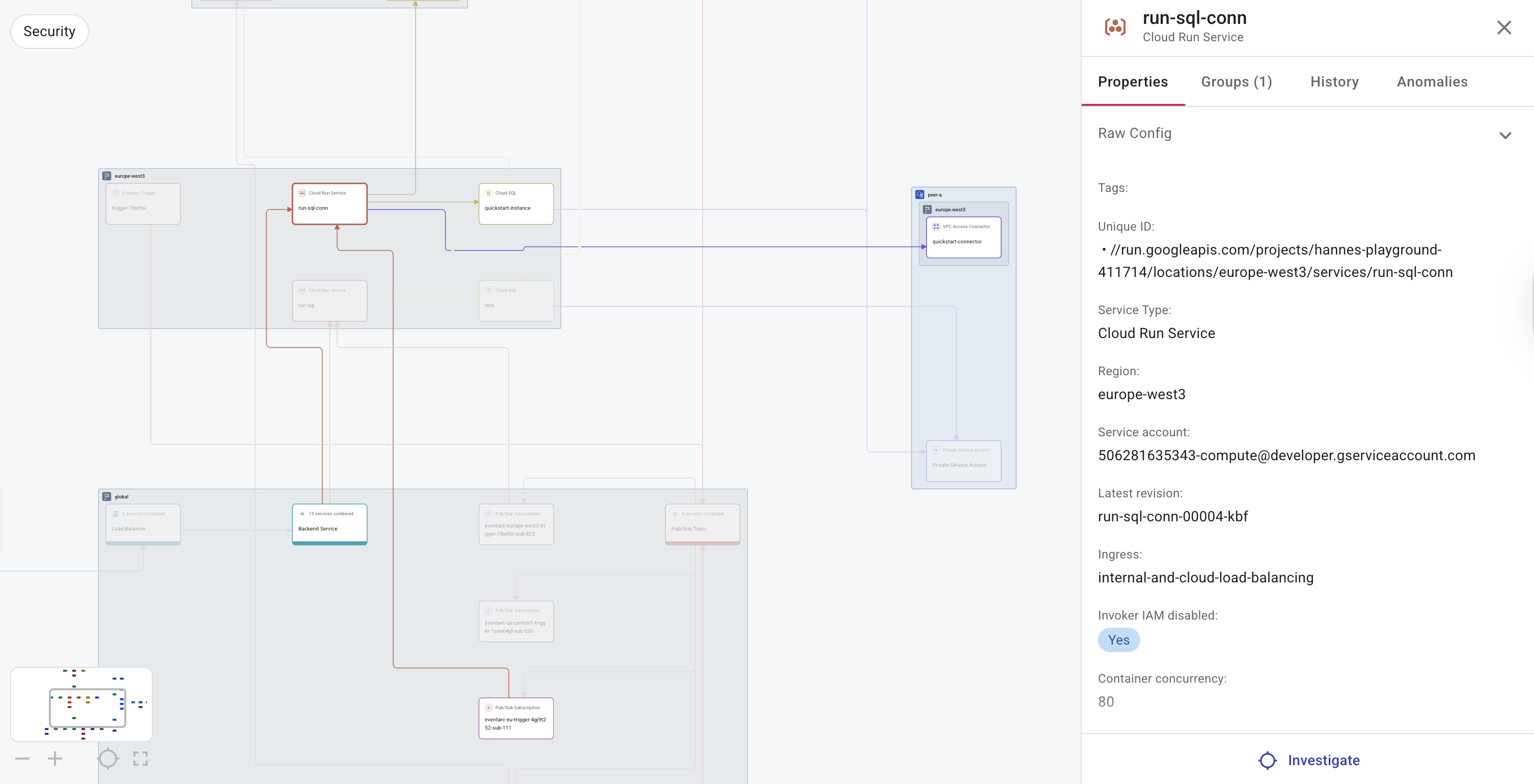 Investigate Cloud Run resource triggers