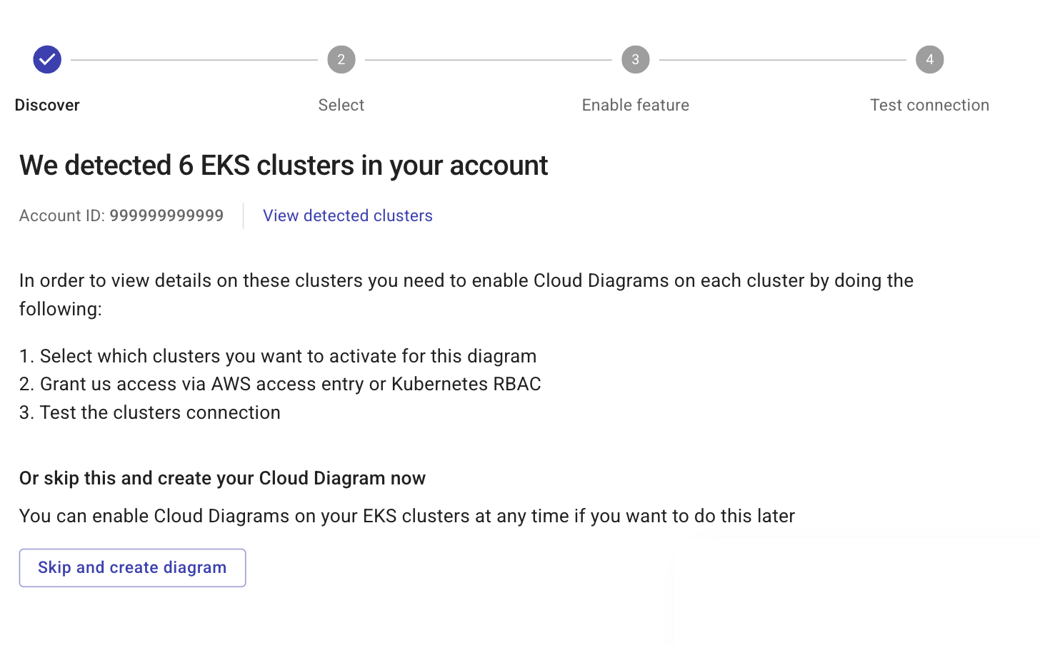 EKS クラスタを検出